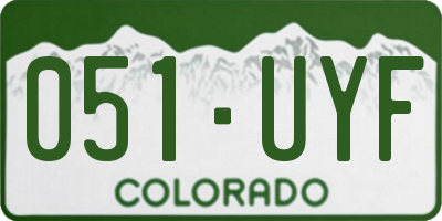 CO license plate 051UYF