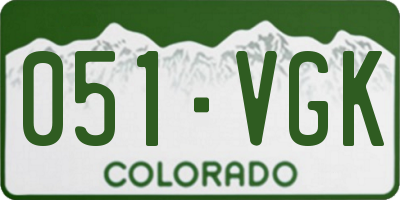 CO license plate 051VGK