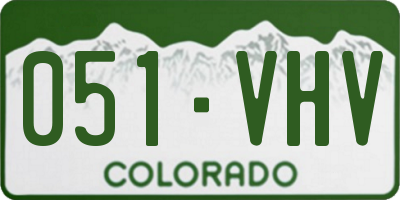CO license plate 051VHV
