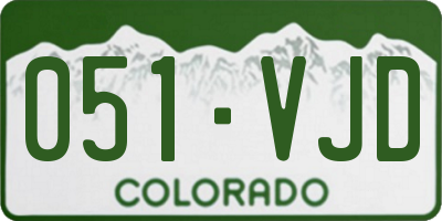 CO license plate 051VJD