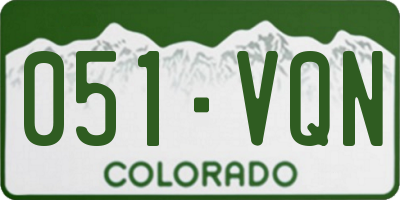 CO license plate 051VQN