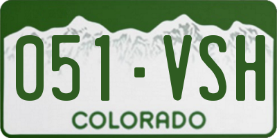 CO license plate 051VSH