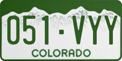 CO license plate 051VYY