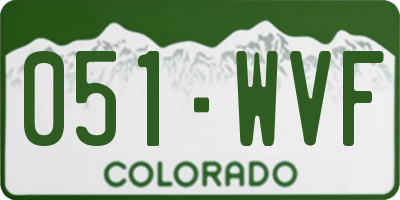 CO license plate 051WVF