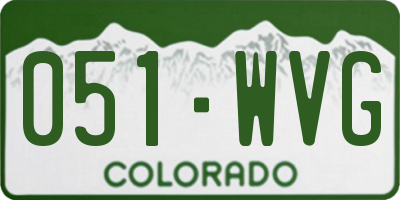CO license plate 051WVG