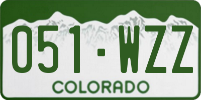 CO license plate 051WZZ