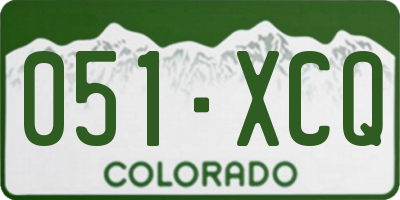 CO license plate 051XCQ