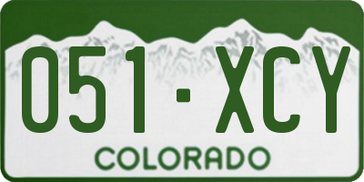 CO license plate 051XCY