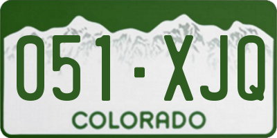 CO license plate 051XJQ