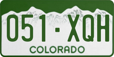 CO license plate 051XQH