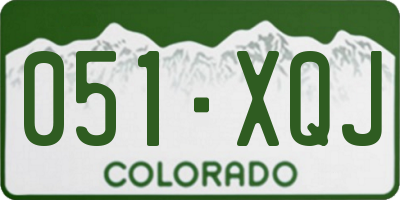 CO license plate 051XQJ