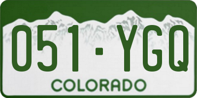 CO license plate 051YGQ