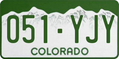CO license plate 051YJY