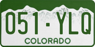 CO license plate 051YLQ