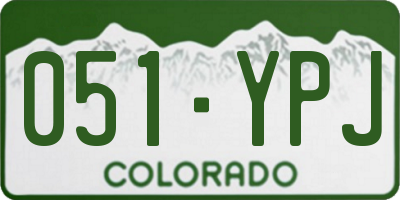 CO license plate 051YPJ