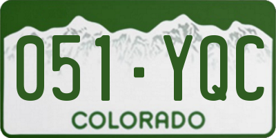 CO license plate 051YQC
