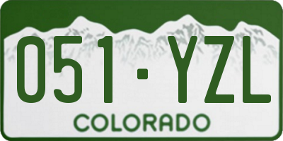 CO license plate 051YZL