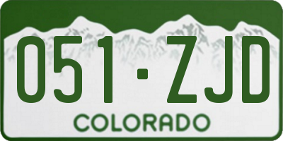 CO license plate 051ZJD
