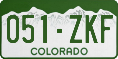CO license plate 051ZKF
