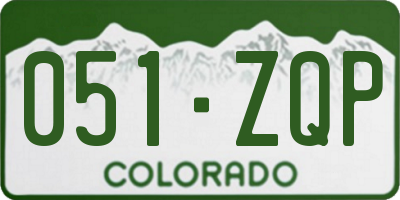 CO license plate 051ZQP