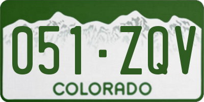 CO license plate 051ZQV