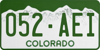 CO license plate 052AEI