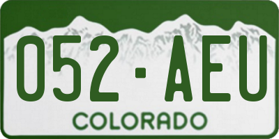 CO license plate 052AEU