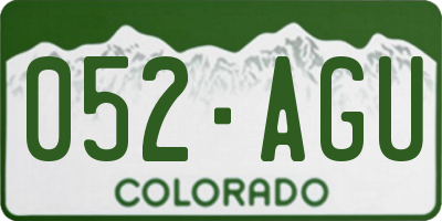 CO license plate 052AGU