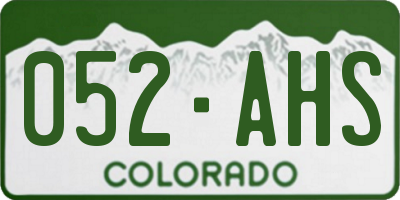 CO license plate 052AHS