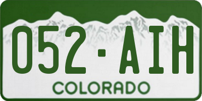 CO license plate 052AIH