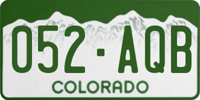 CO license plate 052AQB