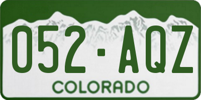 CO license plate 052AQZ