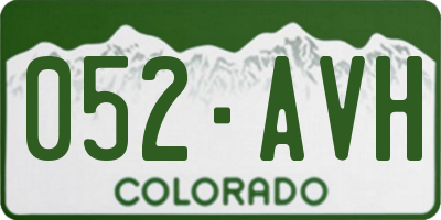 CO license plate 052AVH