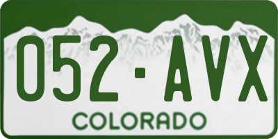 CO license plate 052AVX