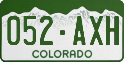 CO license plate 052AXH