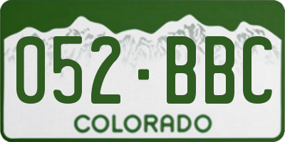 CO license plate 052BBC