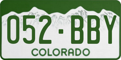 CO license plate 052BBY