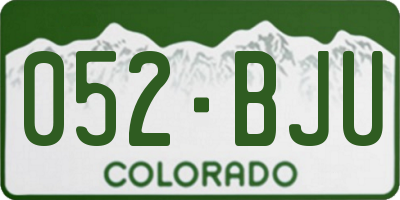 CO license plate 052BJU