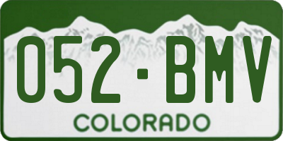CO license plate 052BMV