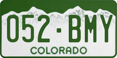 CO license plate 052BMY