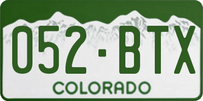 CO license plate 052BTX