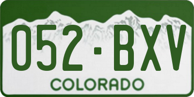 CO license plate 052BXV