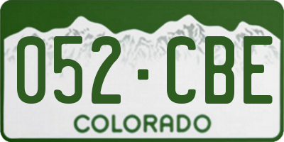 CO license plate 052CBE