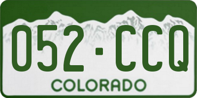CO license plate 052CCQ