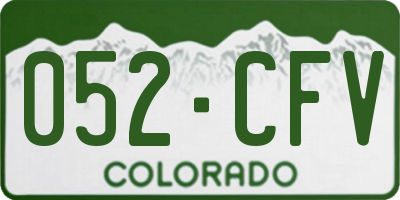CO license plate 052CFV