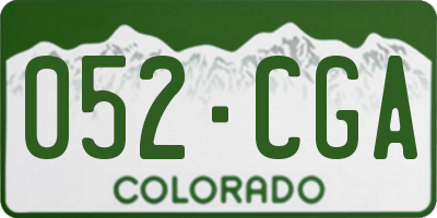 CO license plate 052CGA