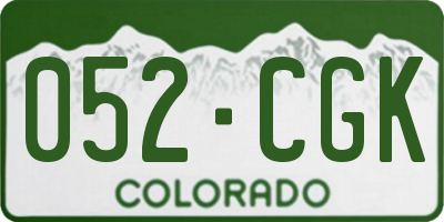 CO license plate 052CGK