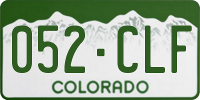 CO license plate 052CLF
