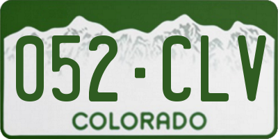 CO license plate 052CLV