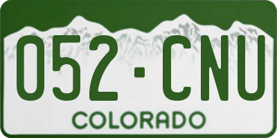 CO license plate 052CNU